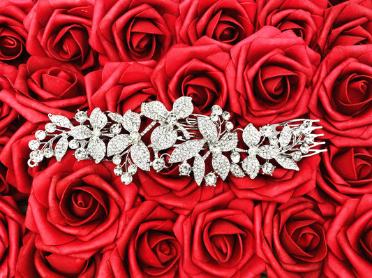 Mia - Wedding Hair Piece, Swarovski Hair Clip