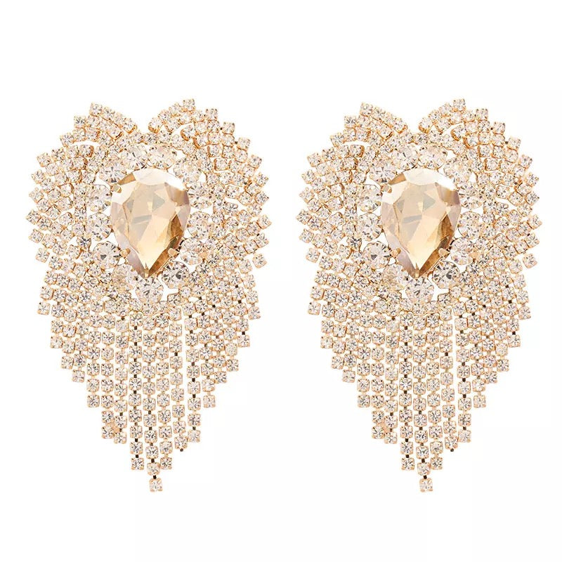 Melody - Crystal Gold Earrings