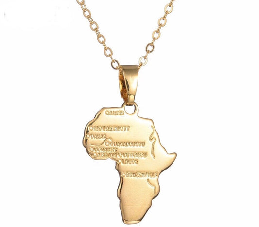 Ama - African map necklace