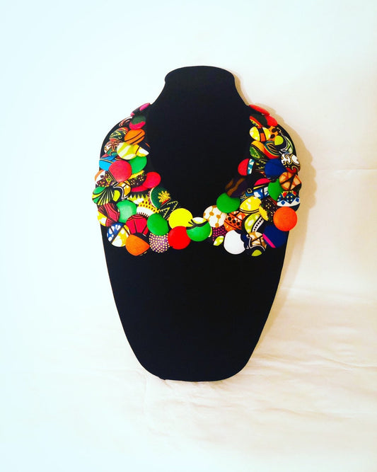 Rhodline - African Button Necklace