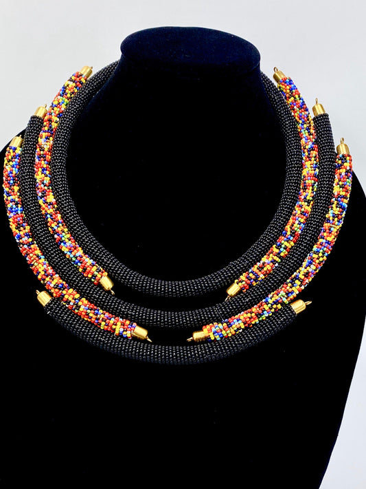 Annalise - African beaded necklace