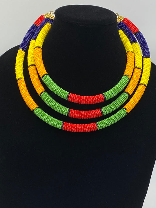 Ahuofe - Bead choker necklace
