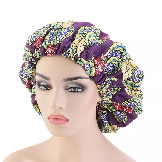 Adubea - Reversible Large Satin Bonnet