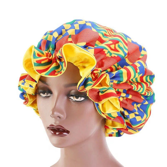 Gye Nyame- African Print bonnet