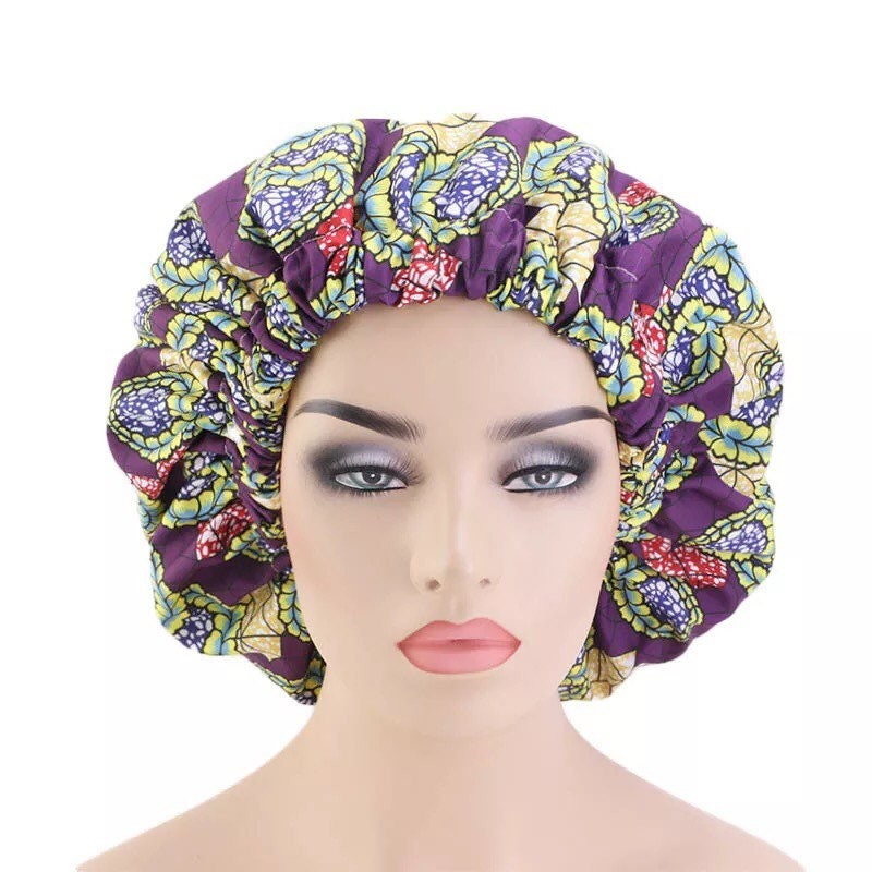 Adubea - Reversible Large Satin Bonnet