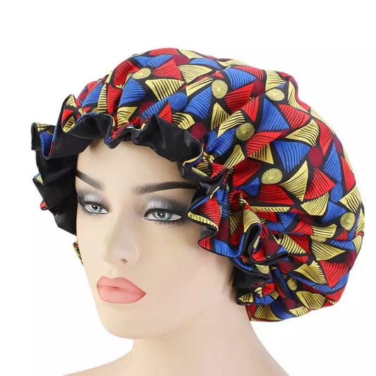 Abena - Ankara Satin Lined Bonnet