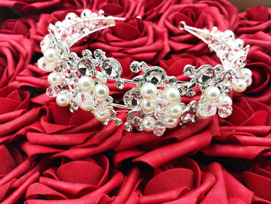 Aria - Wedding headband Pearl