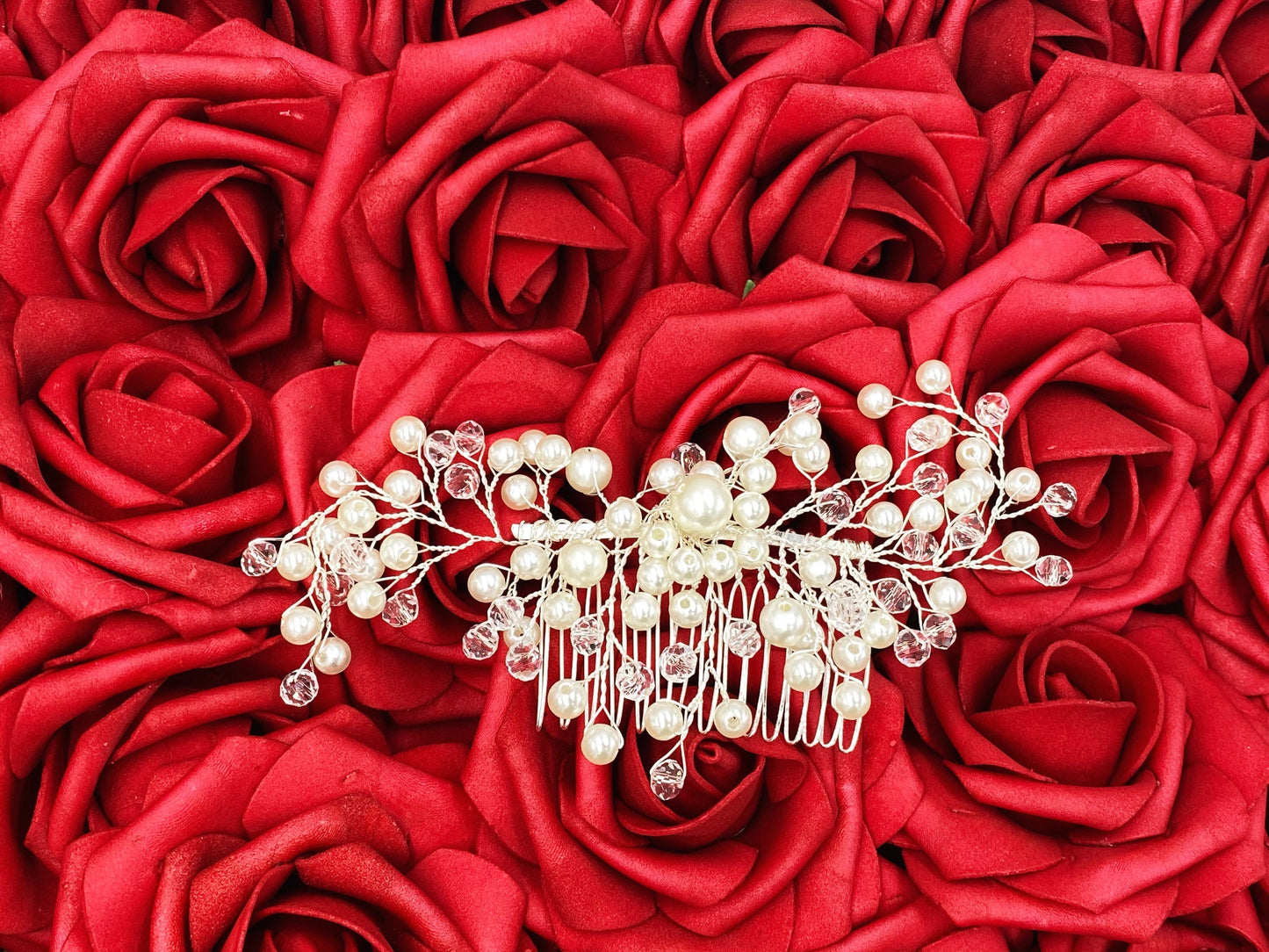 Tia - Pearl and Crystal Bridal Hair Comb