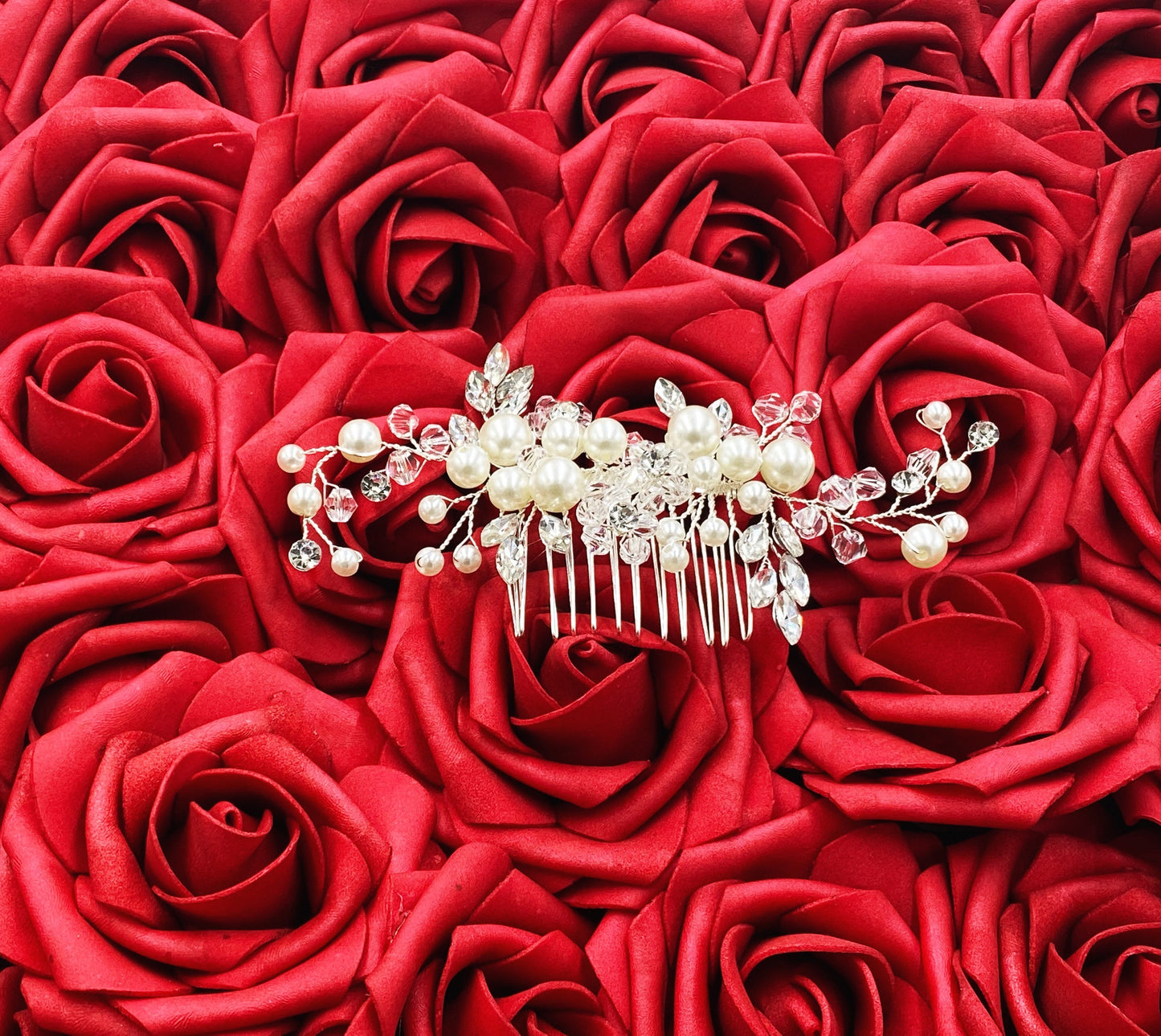 Leah- Pearl Bridal hair piece