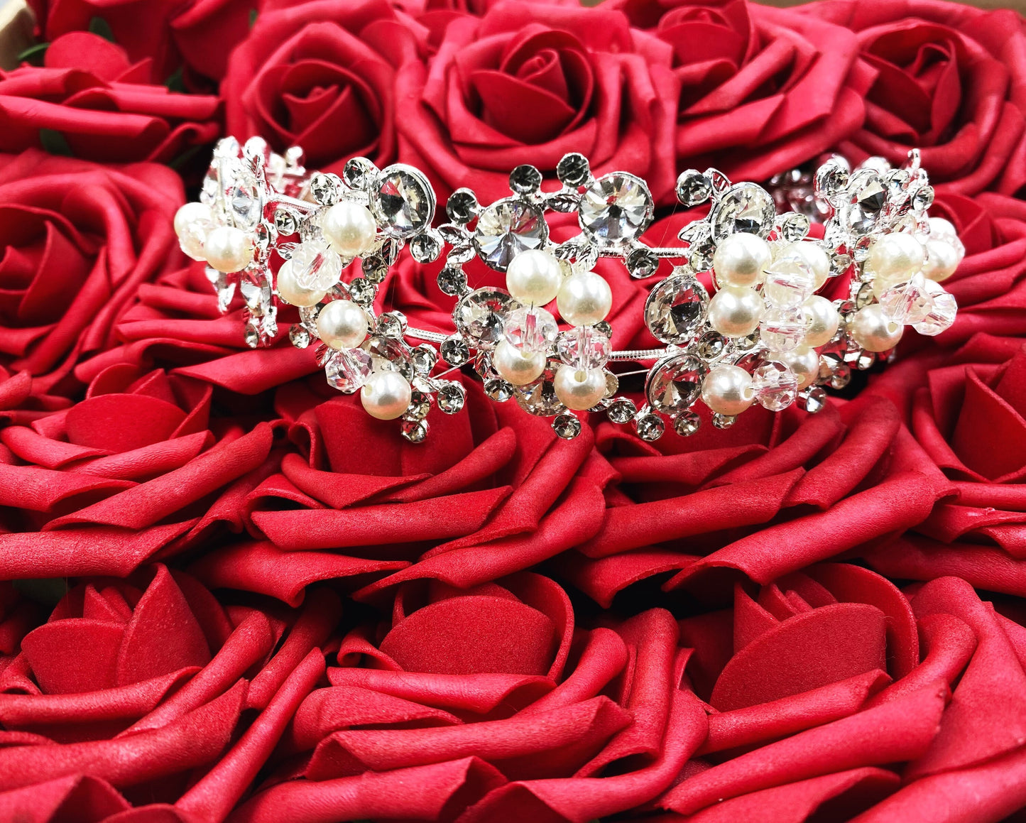 Aria - Wedding headband Pearl