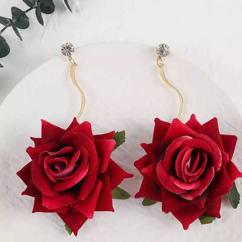 Rose Statement Earrings