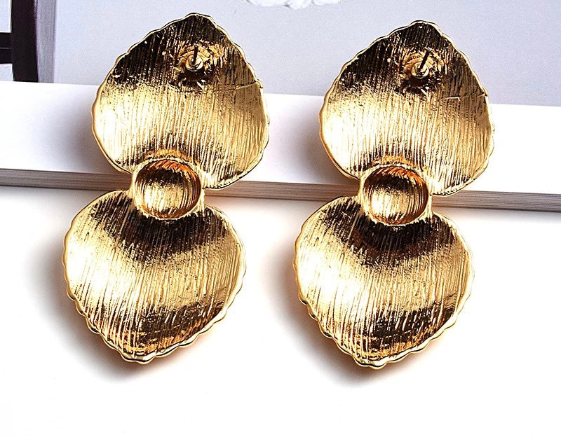 Eva - Gold Stud Earrings