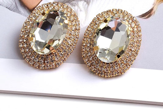 Janet 2.0 - Crystal Gold Earrings