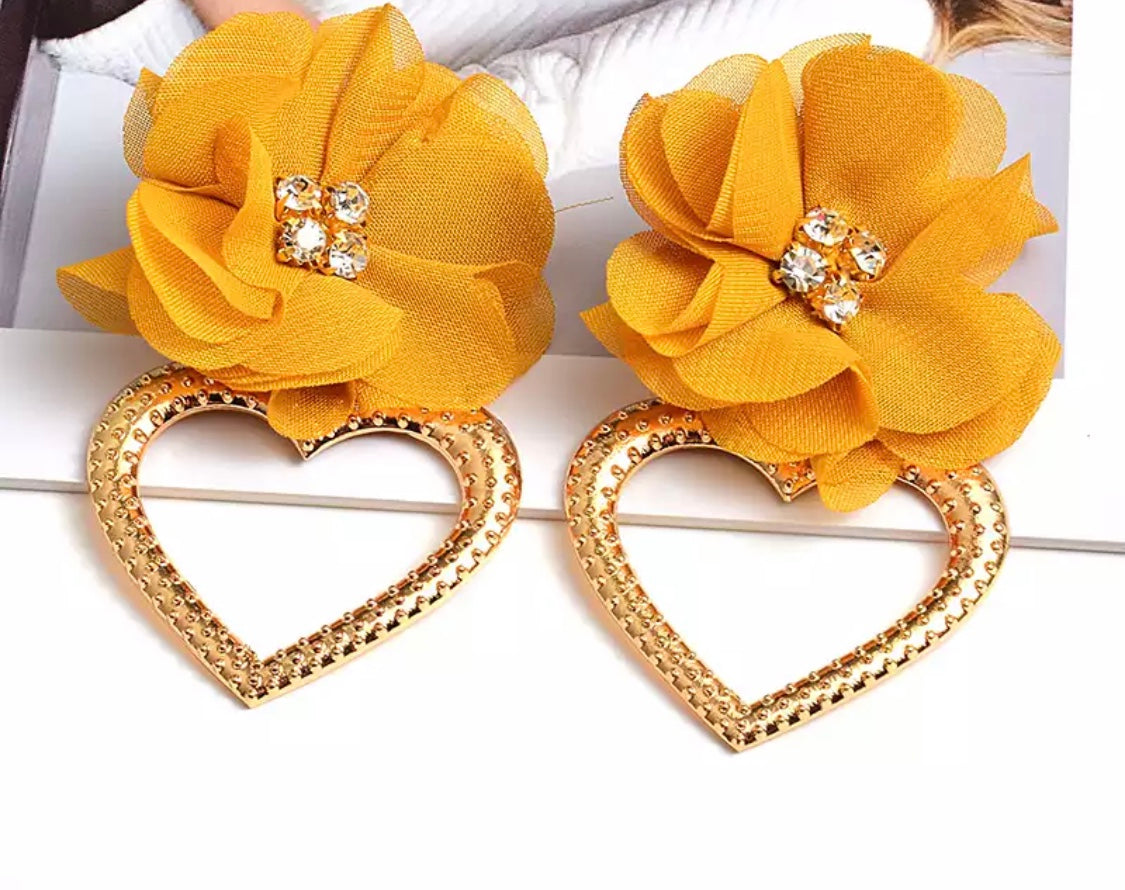 Yellow hot sale mustard earrings