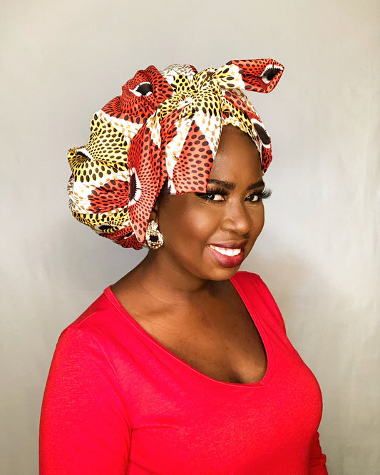 Samantha - African Print Bonnet